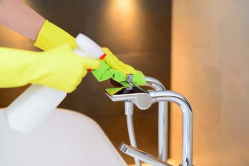 Cleaning of a modern Islington office with glass partitions and communal areas