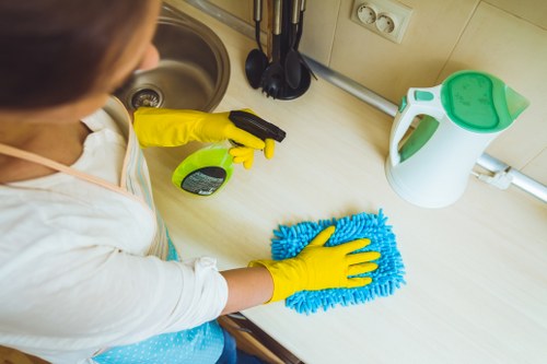 Careful cleaning of a residential hard floor in Islington